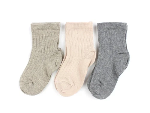 MP light brown melange mix rib strømper (3-pack)